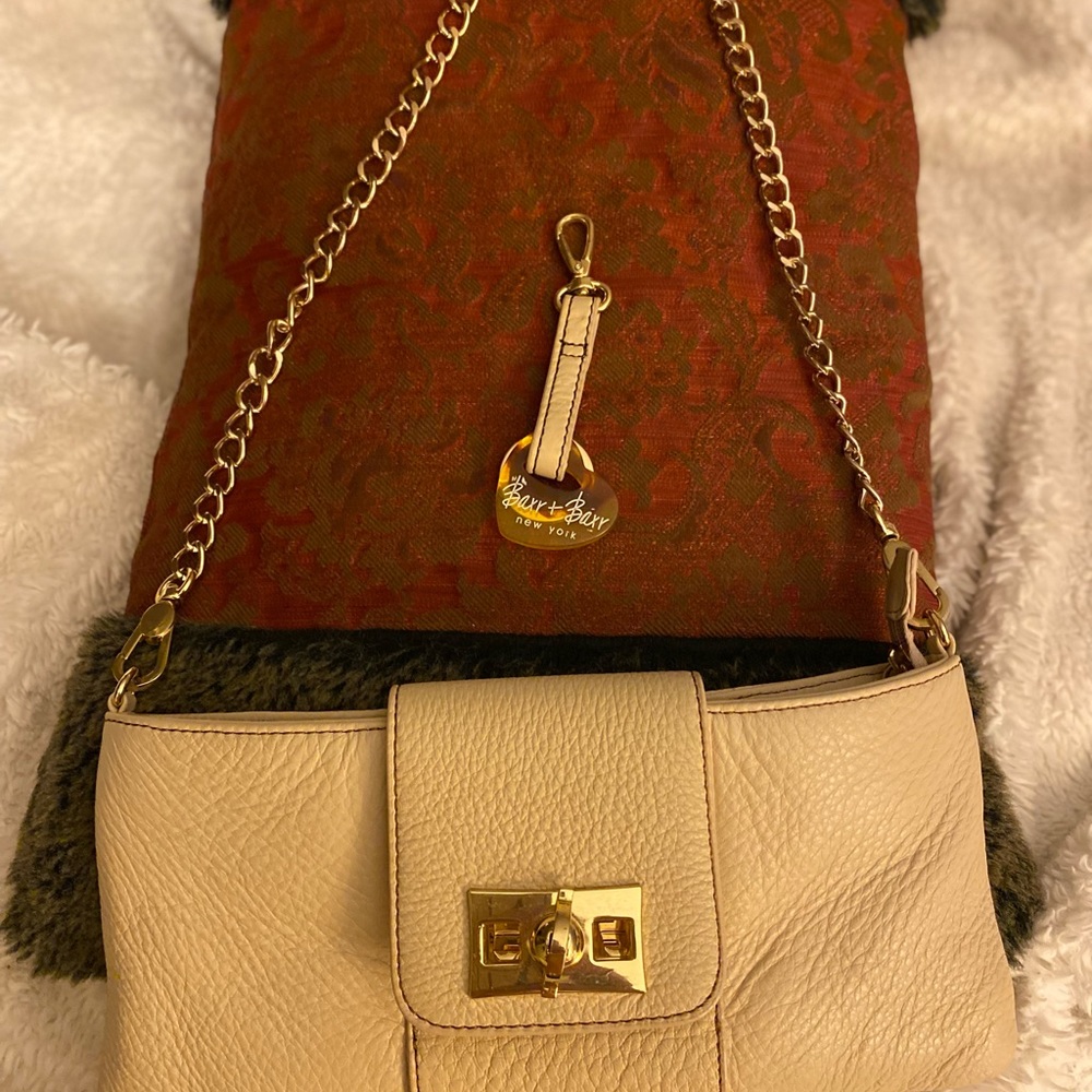 Barr & Barr like butter kidskin leather clutch/cross body NEVER USED!